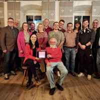 Die Kandidaten der SPD Kirchenlamitz zusammen mit Alt-Bürgermeister Thomas Schwarz (links) und MdL a.D. Albrecht Schläger (rechts)